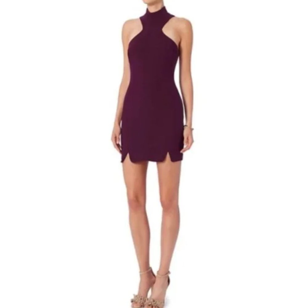 Cinq A Sept Jax Mini Dress Cut Out Detail Racer Back Hourglass Fit
